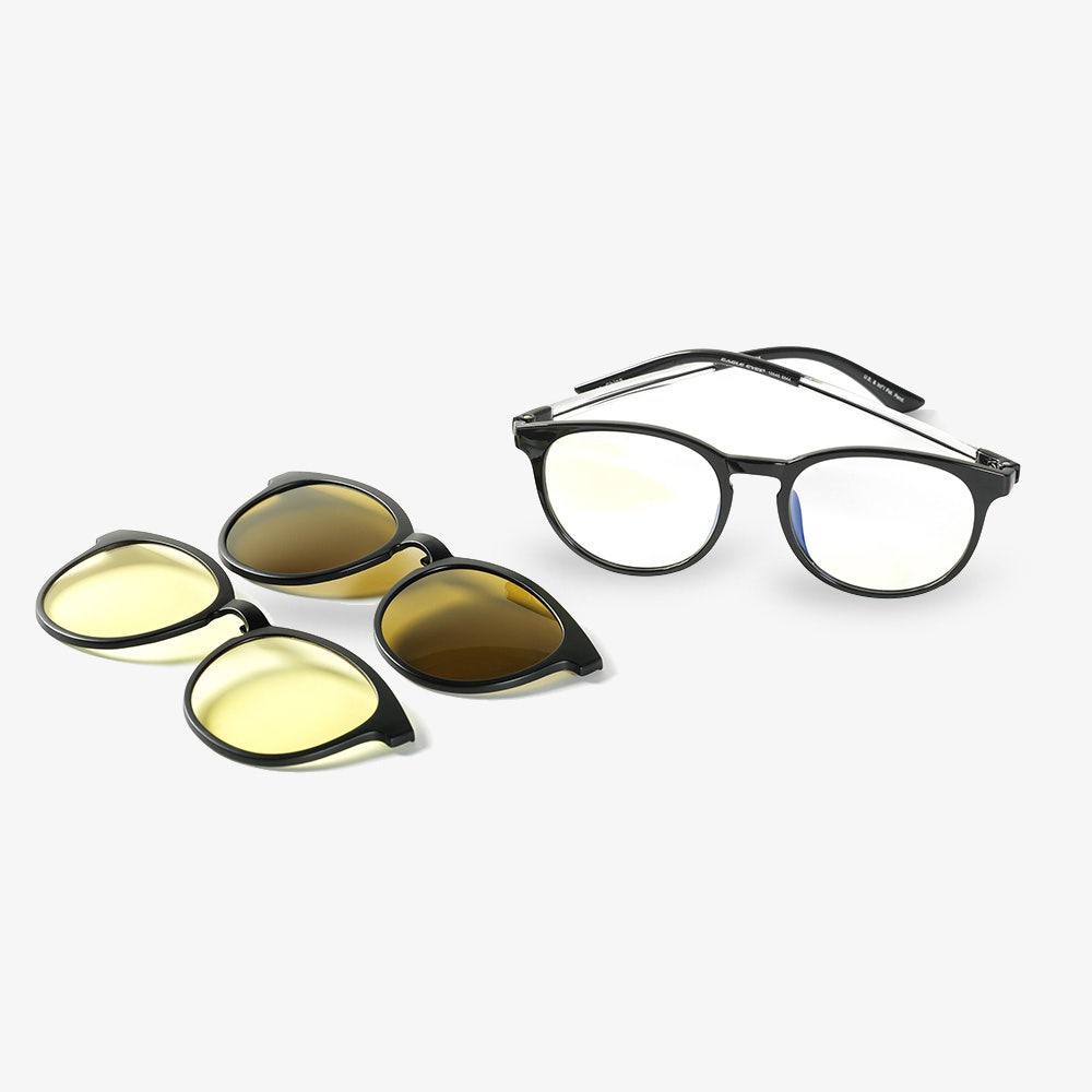 Lentes de sol Eagle Eyes® SuperSight Sistema 3 en 1 Vintage Round